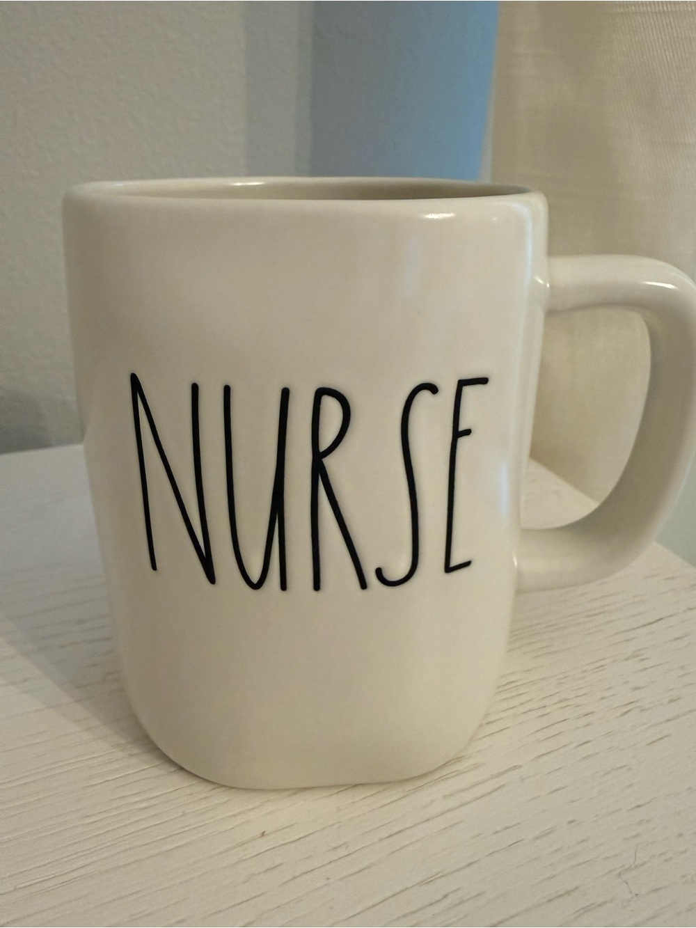 Rae Dunn White Ceramic NURSE Mug